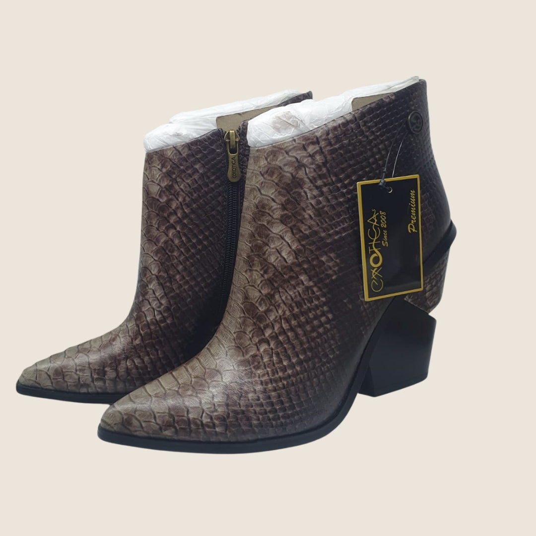 BOTIN VIENA REPTIL GRIS