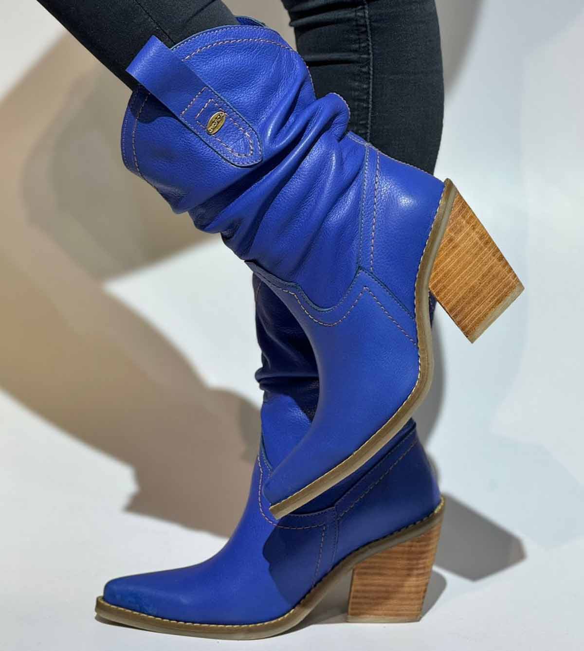 zapatos mujer azul electrico